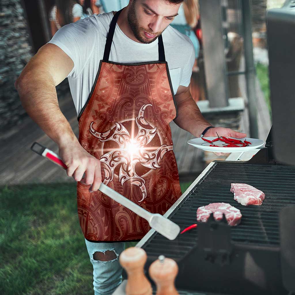 New Zealand Matariki Pohutukawa Apron Maori Moko Red Galaxy