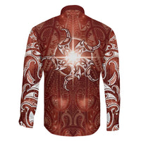 New Zealand Matariki Pohutukawa Family Matching Summer Maxi Dress and Hawaiian Shirt Maori Moko Red Galaxy LT05 - Polynesian Pride