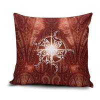 New Zealand Matariki Pohutukawa Pillow Cover Maori Moko Red Galaxy