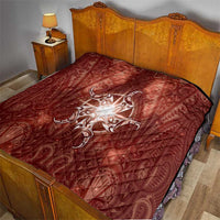 New Zealand Matariki Pohutukawa Quilt Maori Moko Red Galaxy