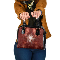 New Zealand Matariki Pohutukawa Shoulder Handbag Maori Moko Red Galaxy