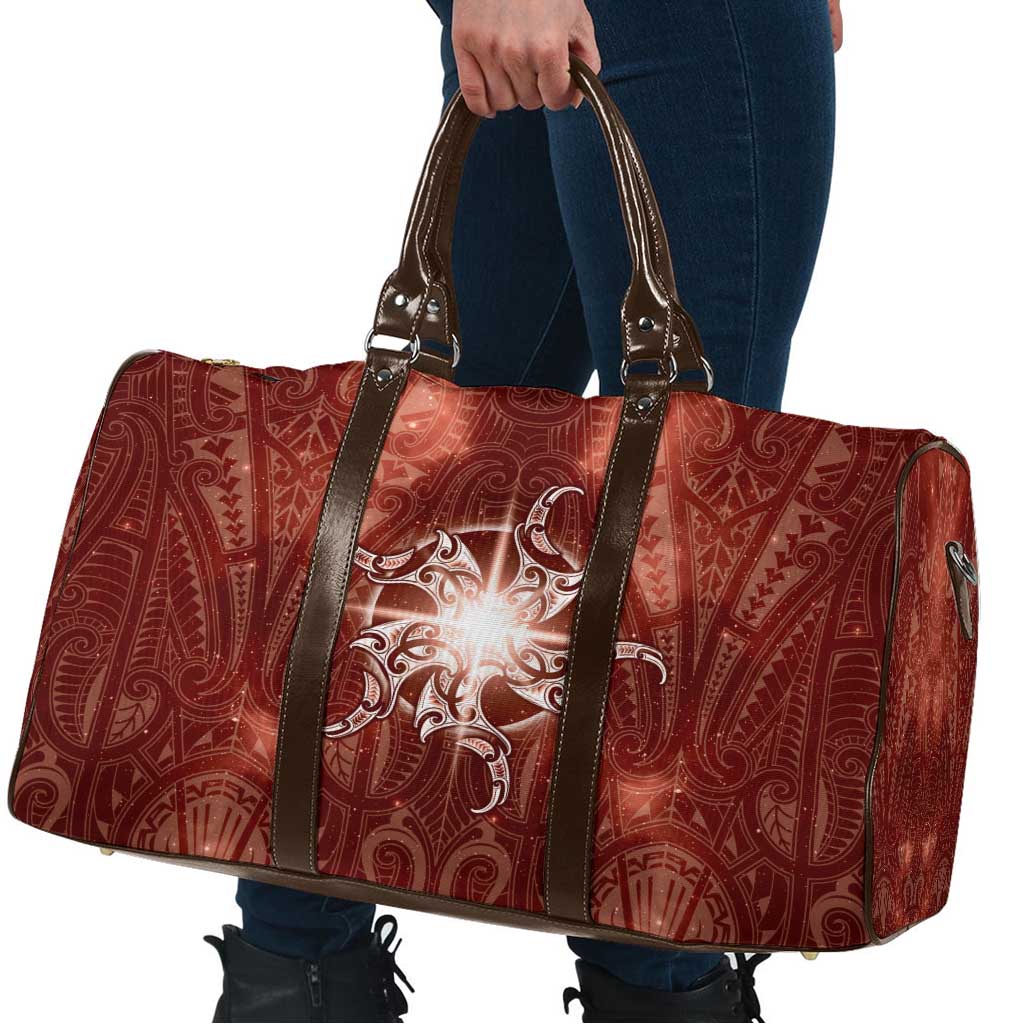 New Zealand Matariki Pohutukawa Travel Bag Maori Moko Red Galaxy LT05 - Polynesian Pride