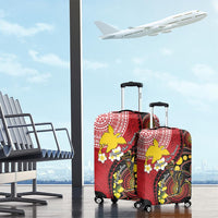Papua New Guinea And Australia Aboriginal Luggage Cover Bird Of Paradise And Kangaroo Together
