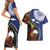 Samoa And Australia Together Couples Matching Short Sleeve Bodycon Dress and Hawaiian Shirt Aboriginal Mix Polynesian