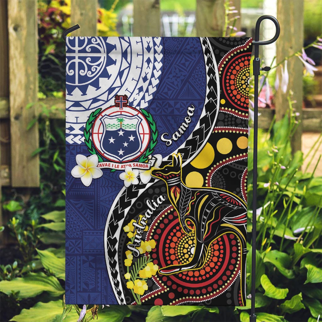 Samoa And Australia Together Garden Flag Aboriginal Mix Polynesian