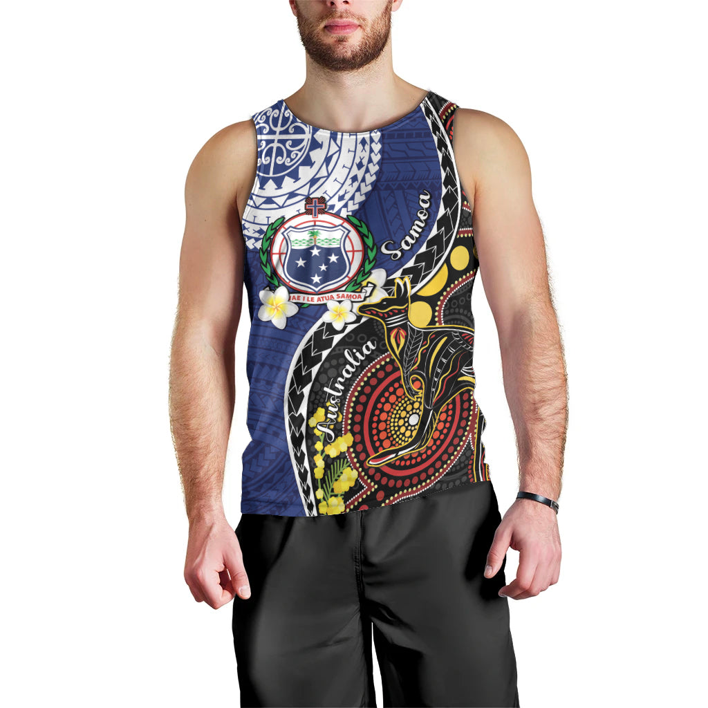 Samoa And Australia Together Men Tank Top Aboriginal Mix Polynesian