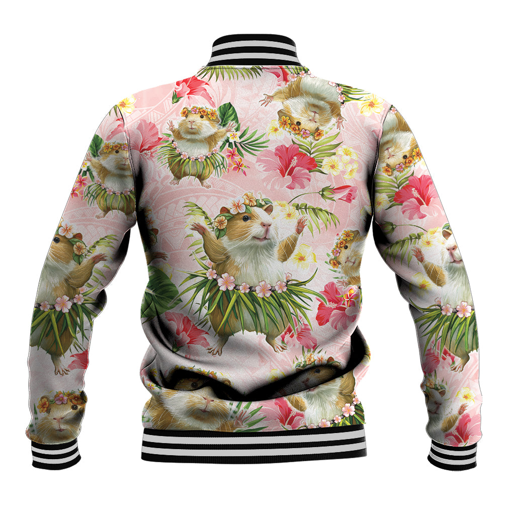 Hawaii Guinea Hula Pig Baseball Jacket Funny Tropical Style
