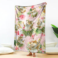 Hawaii Guinea Hula Pig Blanket Funny Tropical Style