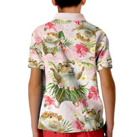 Hawaii Guinea Hula Pig Kid Polo Shirt Funny Tropical Style