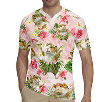 Hawaii Guinea Hula Pig Rugby Jersey Funny Tropical Style