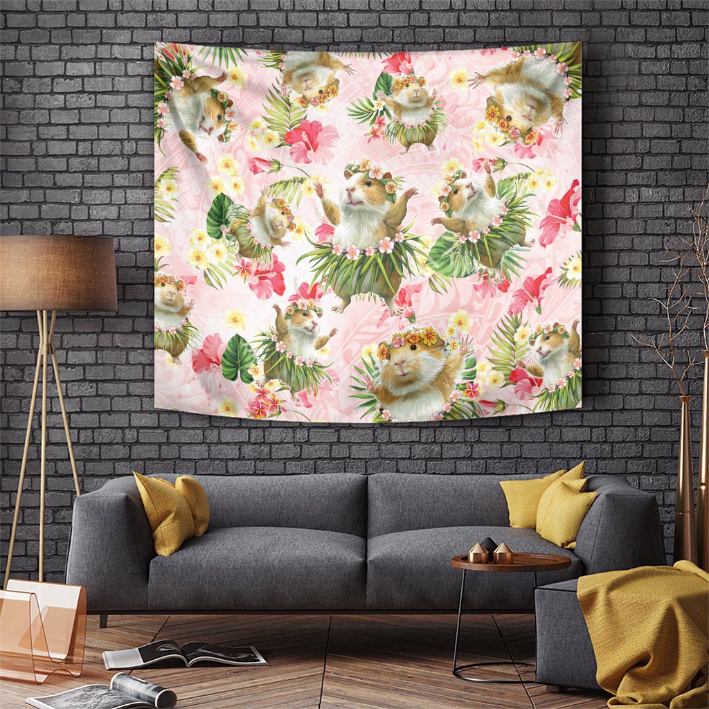 Hawaii Guinea Hula Pig Tapestry Funny Tropical Style