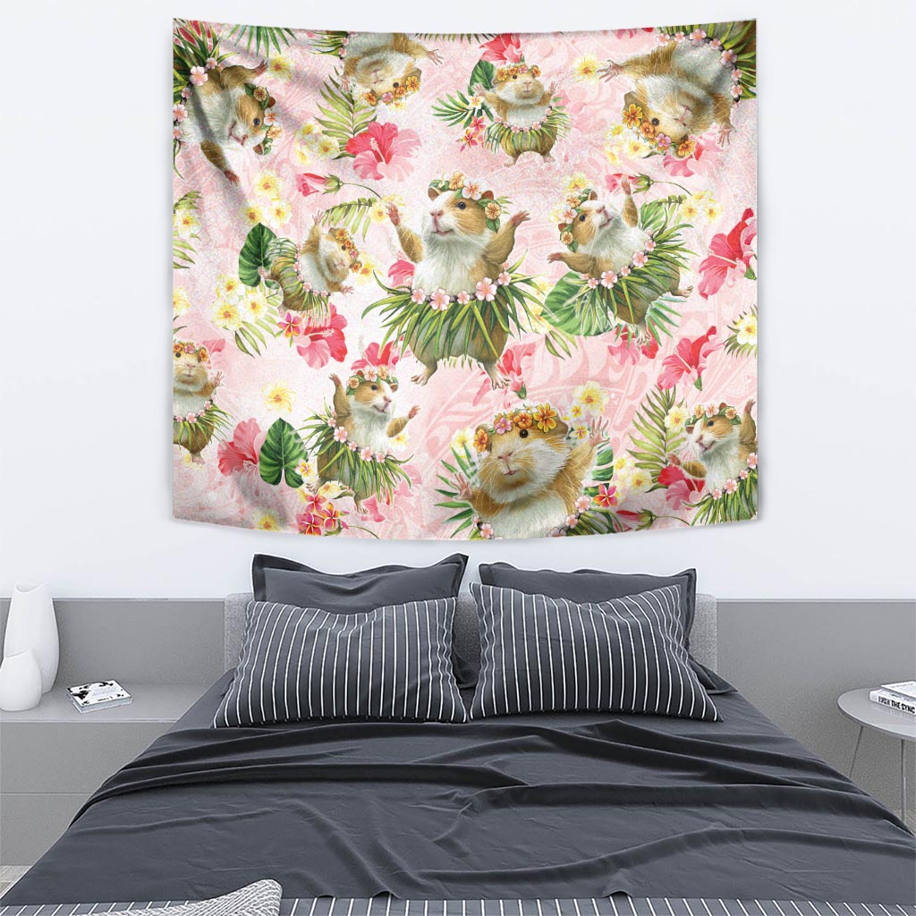 Hawaii Guinea Hula Pig Tapestry Funny Tropical Style