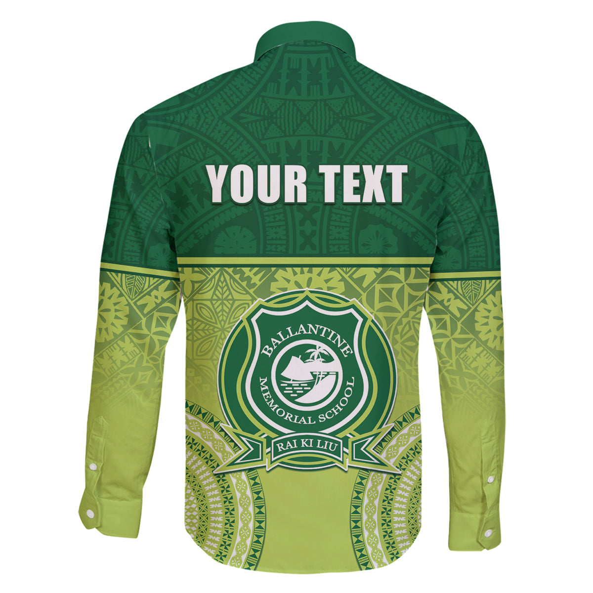 Personalised Ballantine Memorial School Family Matching Puletasi and Hawaiian Shirt With Fijian Tapa Pattern