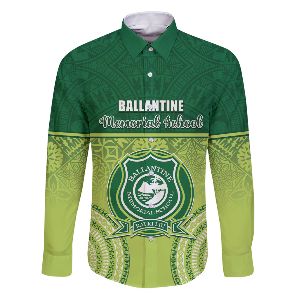 Personalised Ballantine Memorial School Family Matching Short Sleeve Bodycon Dress and Hawaiian Shirt With Fijian Tapa Pattern