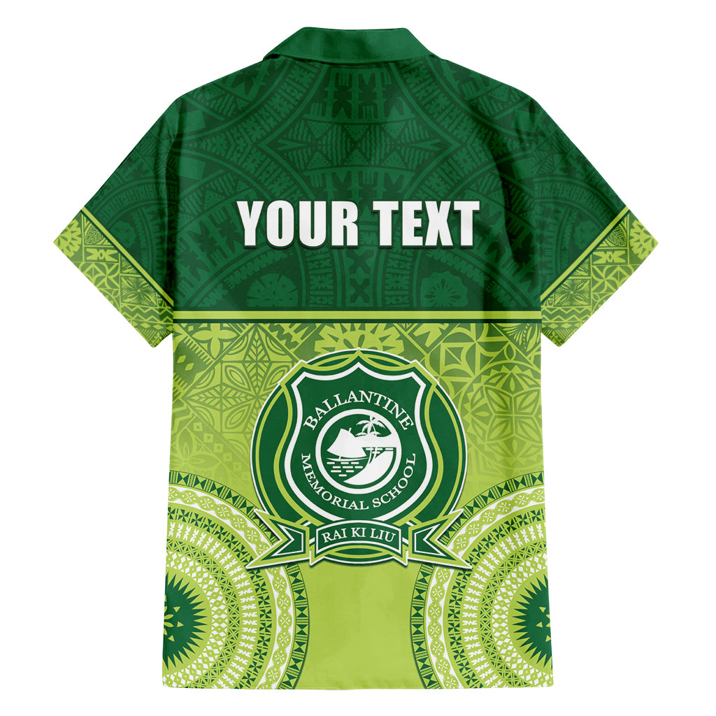 Personalised Ballantine Memorial School Family Matching Tank Maxi Dress and Hawaiian Shirt With Fijian Tapa Pattern