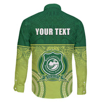 Personalised Ballantine Memorial School Family Matching Tank Maxi Dress and Hawaiian Shirt With Fijian Tapa Pattern