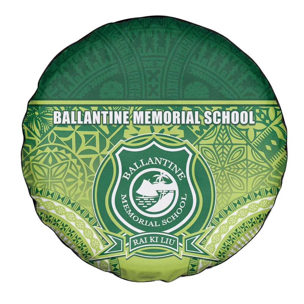 Ballantine Memorial School Spare Tire Cover With Fijian Tapa Pattern