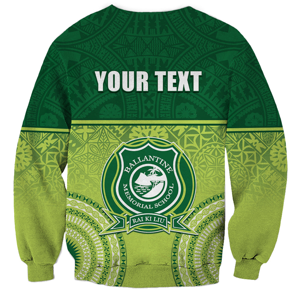 Personalised Ballantine Memorial School Sweatshirt With Fijian Tapa Pattern