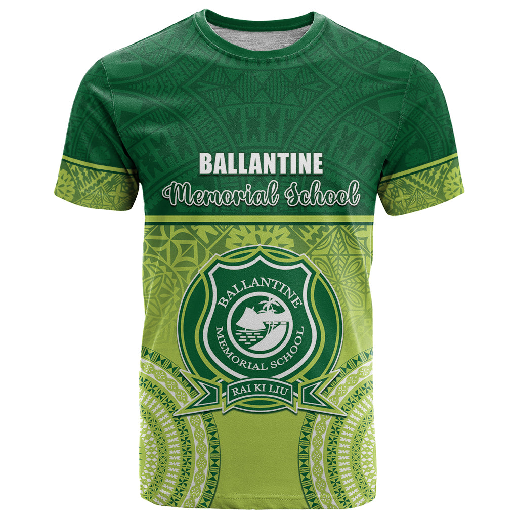 Personalised Ballantine Memorial School T Shirt With Fijian Tapa Pattern