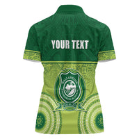 Personalised Ballantine Memorial School Women Polo Shirt With Fijian Tapa Pattern