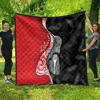 New Zealand Aotearoa Quilt Kiwi Fern Maori Pattern Red Version LT05 - Polynesian Pride