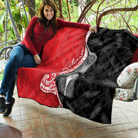 New Zealand Aotearoa Quilt Kiwi Fern Maori Pattern Red Version LT05 - Polynesian Pride