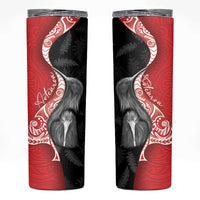 New Zealand Aotearoa Skinny Tumbler Kiwi Fern Maori Pattern Red Version LT05 Red - Polynesian Pride