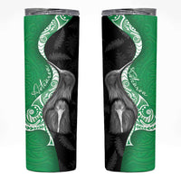 New Zealand Aotearoa Skinny Tumbler Kiwi Fern Maori Pattern Green Version LT05 Green - Polynesian Pride