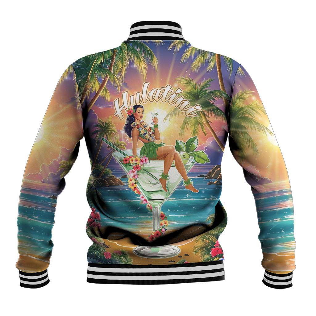Aloha Hawaii Baseball Jacket Hula Martini Tropical Vibes - Polynesian Pride