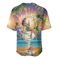 Aloha Hawaii Baseball Jersey Hula Martini Tropical Vibes LT05 - Polynesian Pride