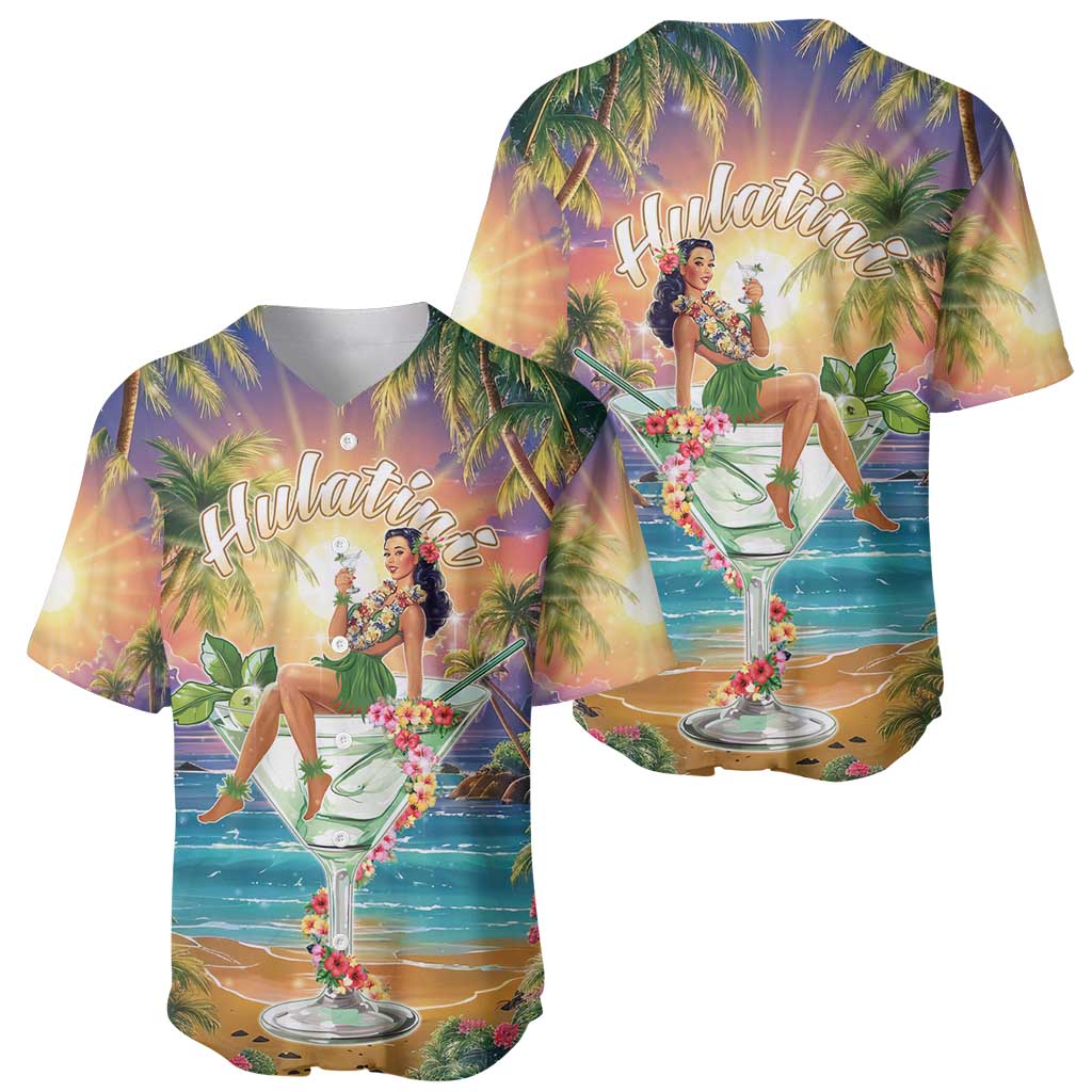 Aloha Hawaii Baseball Jersey Hula Martini Tropical Vibes LT05 - Polynesian Pride
