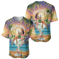 Aloha Hawaii Baseball Jersey Hula Martini Tropical Vibes LT05 - Polynesian Pride
