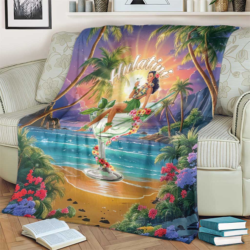 Aloha Hawaii Blanket Hula Martini Tropical Vibes - Polynesian Pride