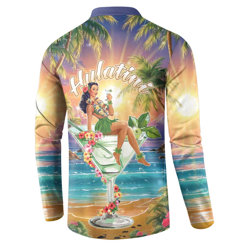 Aloha Hawaii Button Sweatshirt Hula Martini Tropical Vibes - Polynesian Pride