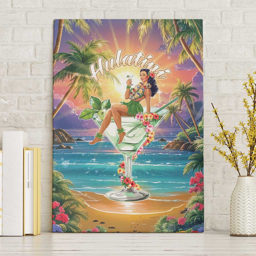 Aloha Hawaii Canvas Wall Art Hula Martini Tropical Vibes LT05 Without Frame Colorful - Polynesian Pride