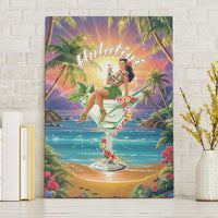 Aloha Hawaii Canvas Wall Art Hula Martini Tropical Vibes LT05 Without Frame Colorful - Polynesian Pride
