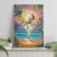 Aloha Hawaii Canvas Wall Art Hula Martini Tropical Vibes LT05 - Polynesian Pride