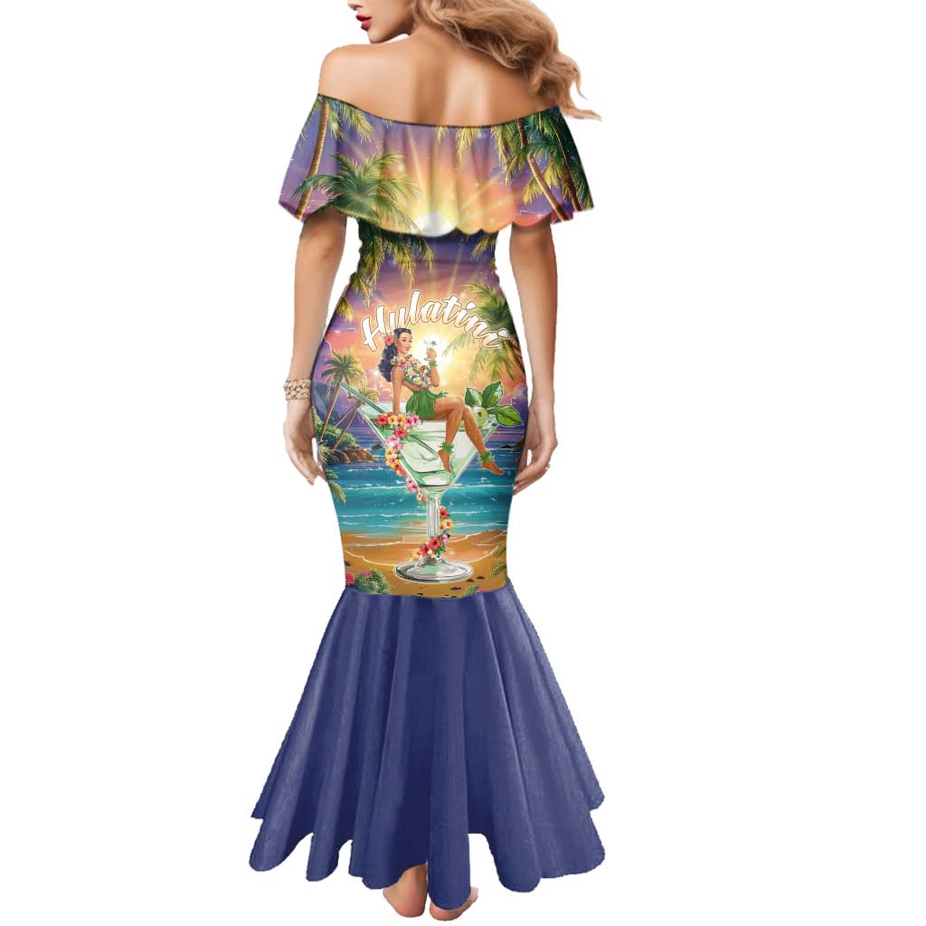 Aloha Hawaii Family Matching Mermaid Dress and Hawaiian Shirt Hula Martini Tropical Vibes - Polynesian Pride