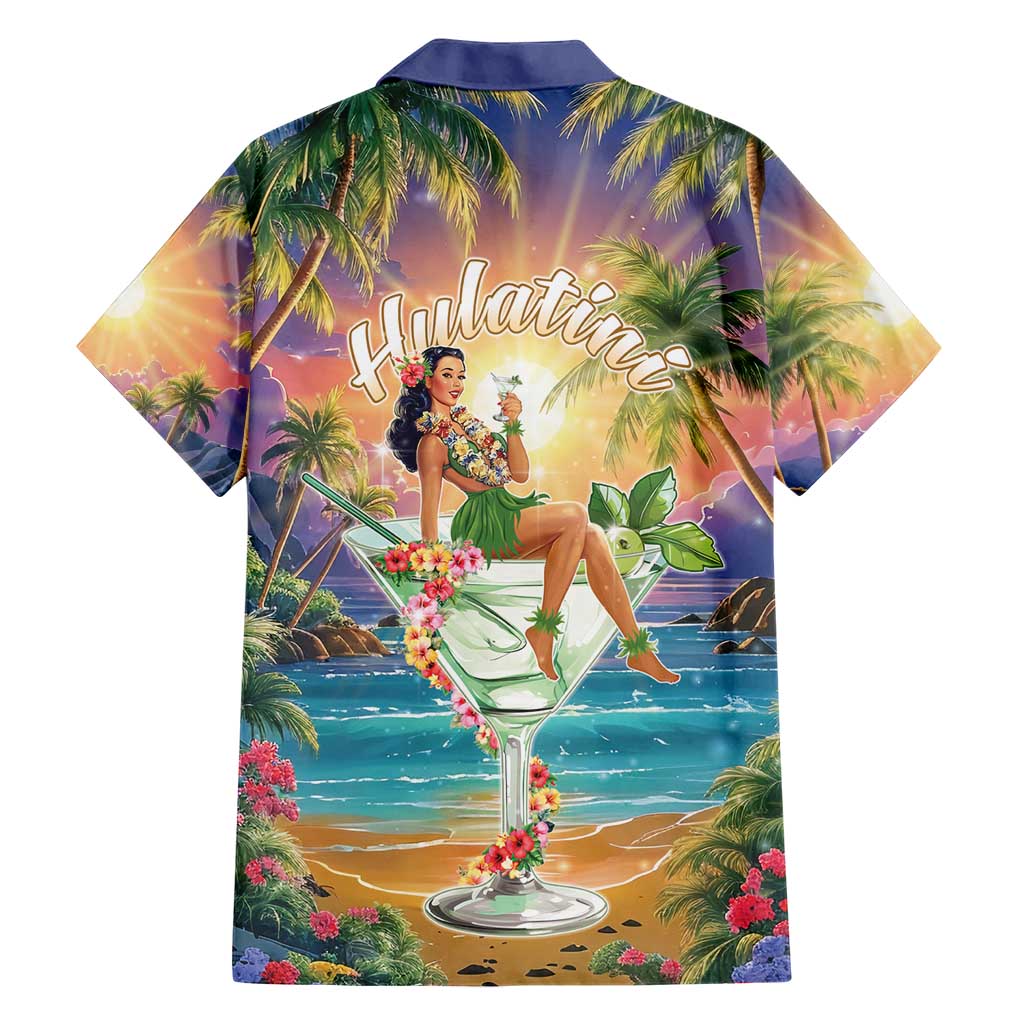Aloha Hawaii Family Matching Short Sleeve Bodycon Dress and Hawaiian Shirt Hula Martini Tropical Vibes - Polynesian Pride