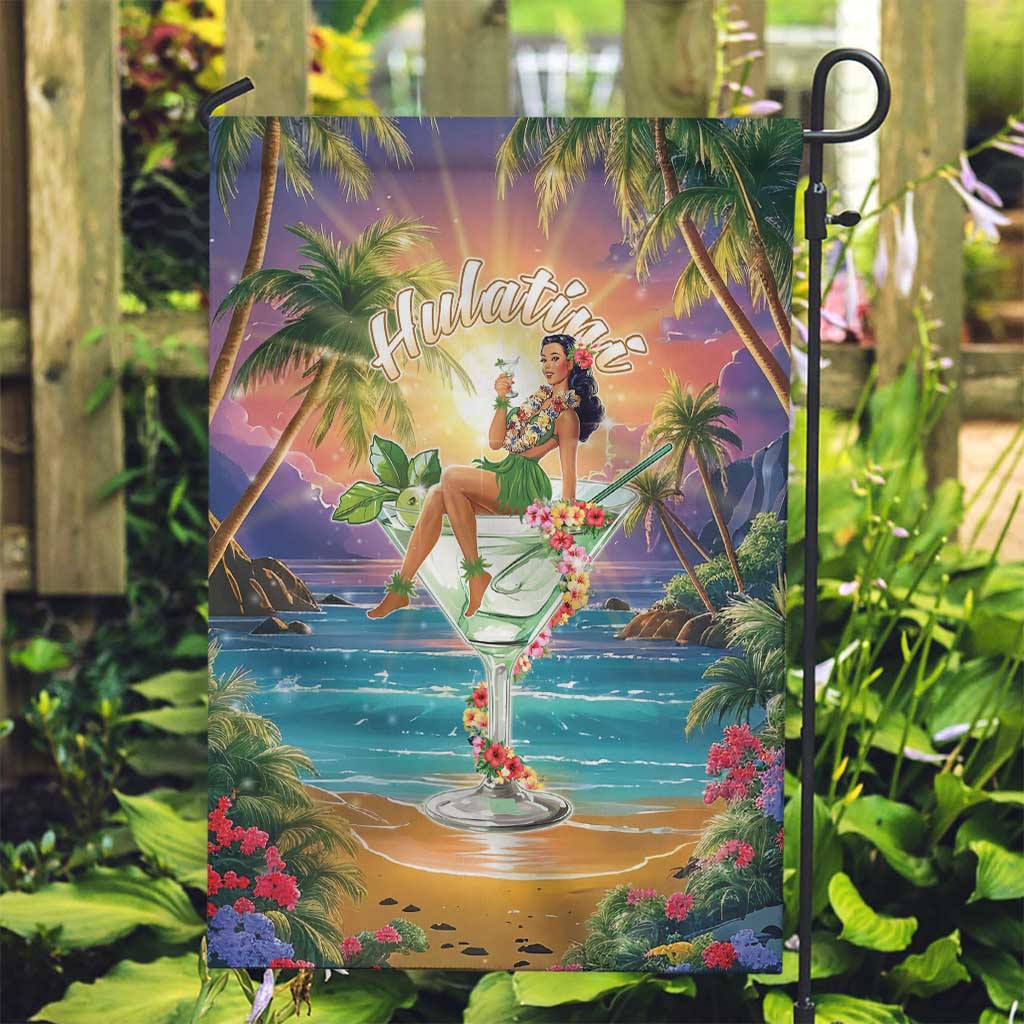 Aloha Hawaii Garden Flag Hula Martini Tropical Vibes - Polynesian Pride