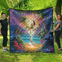 Aloha Hawaii Quilt Hula Martini Tropical Vibes - Polynesian Pride