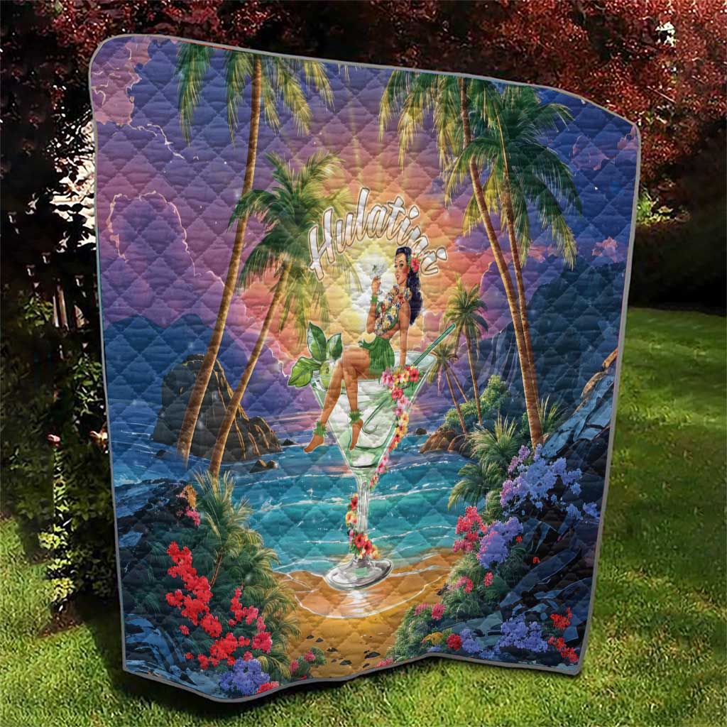 Aloha Hawaii Quilt Hula Martini Tropical Vibes - Polynesian Pride