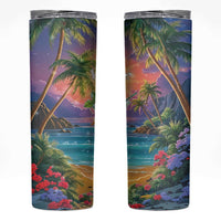 Aloha Hawaii Skinny Tumbler Hula Martini Tropical Vibes - Polynesian Pride
