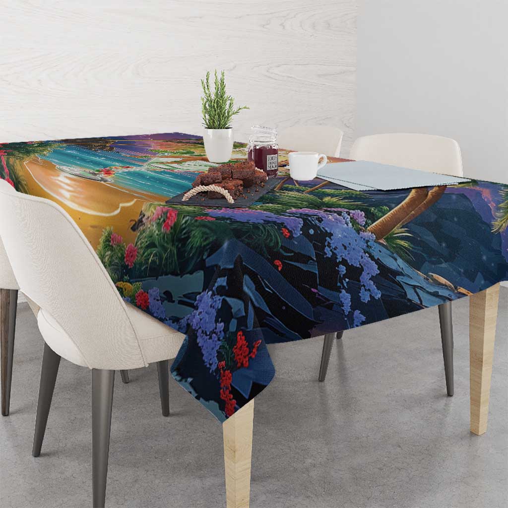 Aloha Hawaii Tablecloth Hula Martini Tropical Vibes LT05 - Polynesian Pride