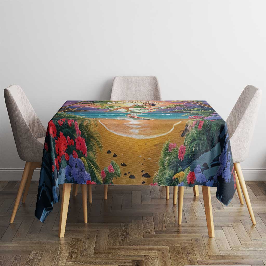 Aloha Hawaii Tablecloth Hula Martini Tropical Vibes LT05 - Polynesian Pride