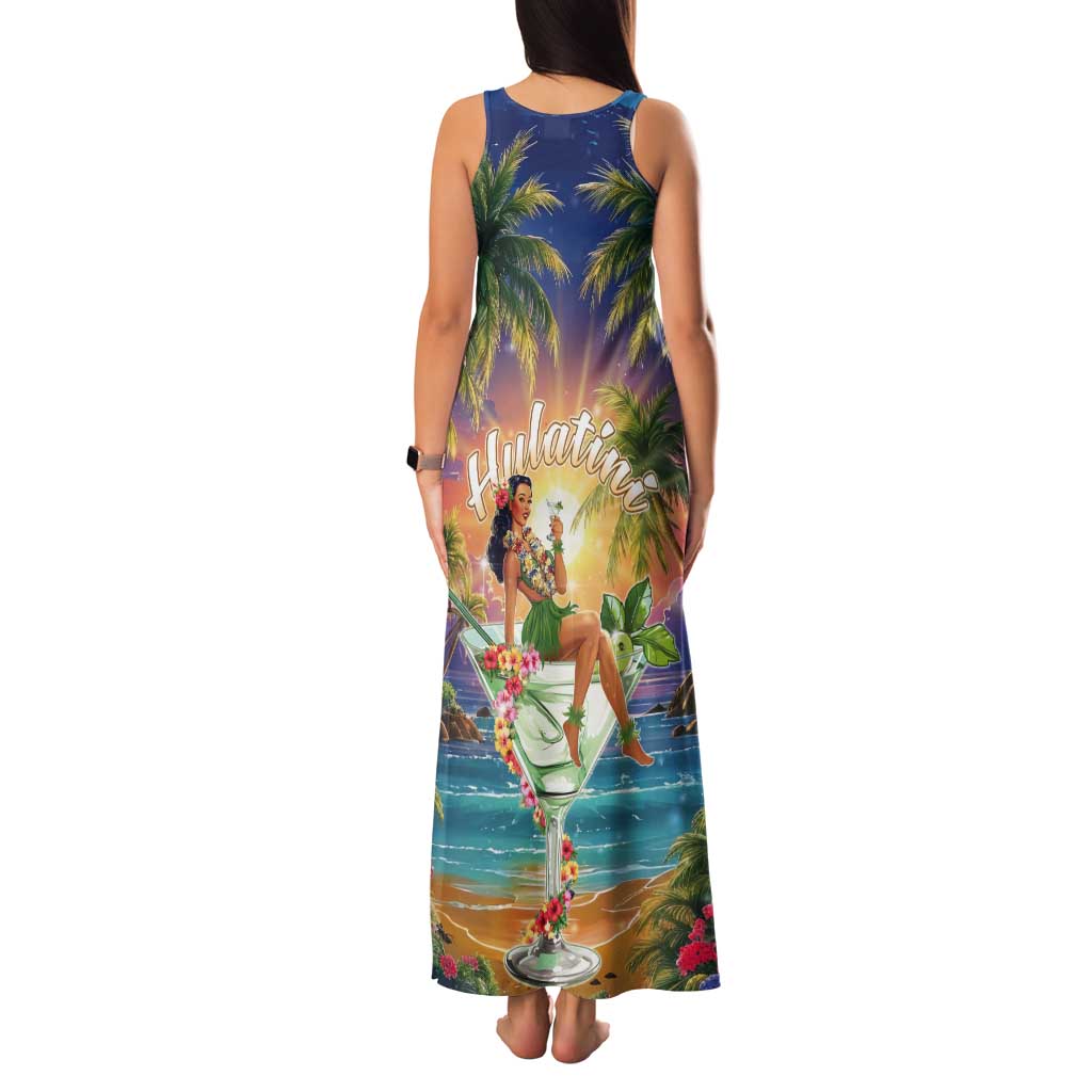 Aloha Hawaii Tank Maxi Dress Hula Martini Tropical Vibes LT05 - Polynesian Pride