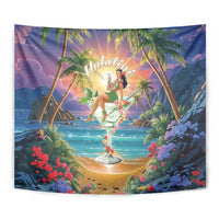 Aloha Hawaii Tapestry Hula Martini Tropical Vibes - Polynesian Pride