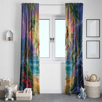 Aloha Hawaii Window Curtain Hula Martini Tropical Vibes LT05 - Polynesian Pride