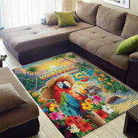 Hawaii Parrot Area Rug Im Not Waiting Till 5 Oclock - Polynesian Pride