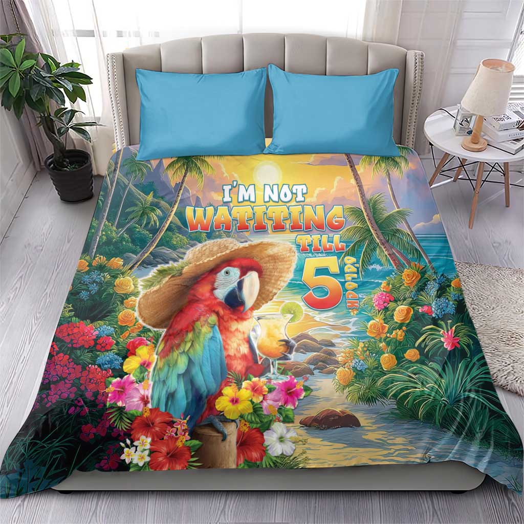 Hawaii Parrot Bedding Set Im Not Waiting Till 5 Oclock - Polynesian Pride